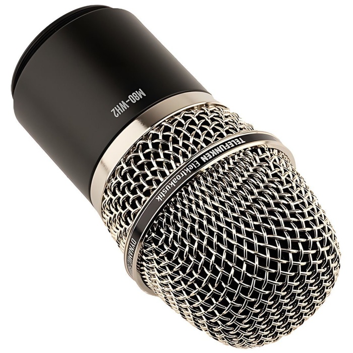 Telefunken 01 0047 M80-WH2 Wireless Handled Kablosuz El Tipi Profesyonel Sanhe Mikrofonu (Krom) | Shure Uyumlu Kablosuz Kapsül Parlak Krom